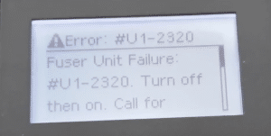 How to Fix Fuser Unit Failure Error U1-2320